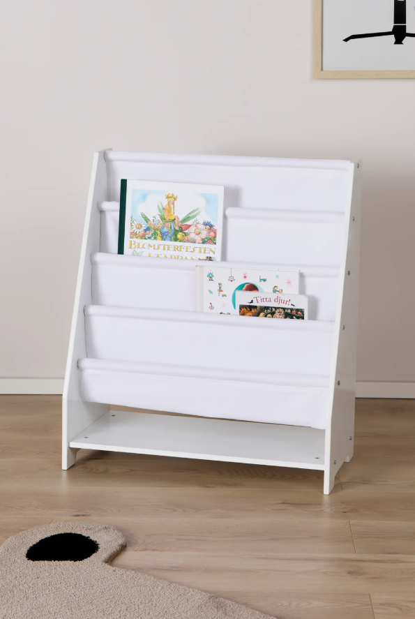 Alice Fox Willa Bokhylle Kanvas Hvit barn barnerom