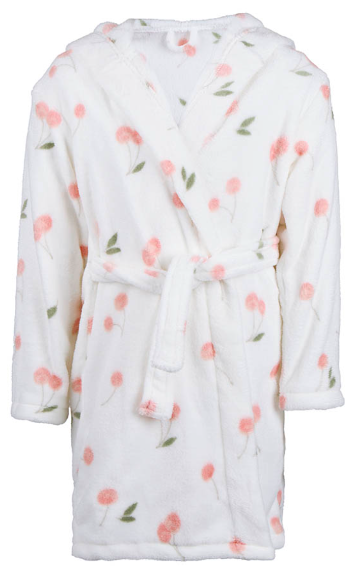 Cherry barnebadekåpe kirsebærmønster fleece barn Princess