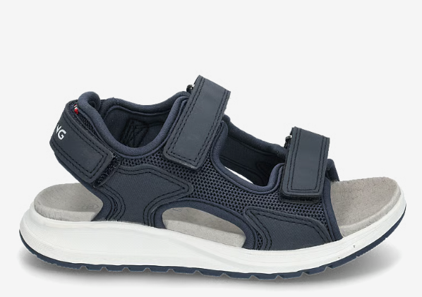 Viking Anchor Sandal 3V barn borrelås semsket fotseng naturgummi
